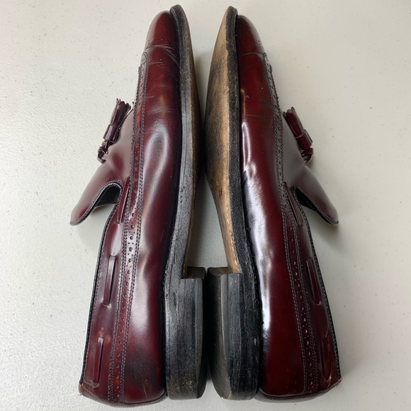 Allen Edmonds Brown Leather Wingtip Tassel Loafer - Picture 10 of 12